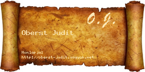 Oberst Judit névjegykártya